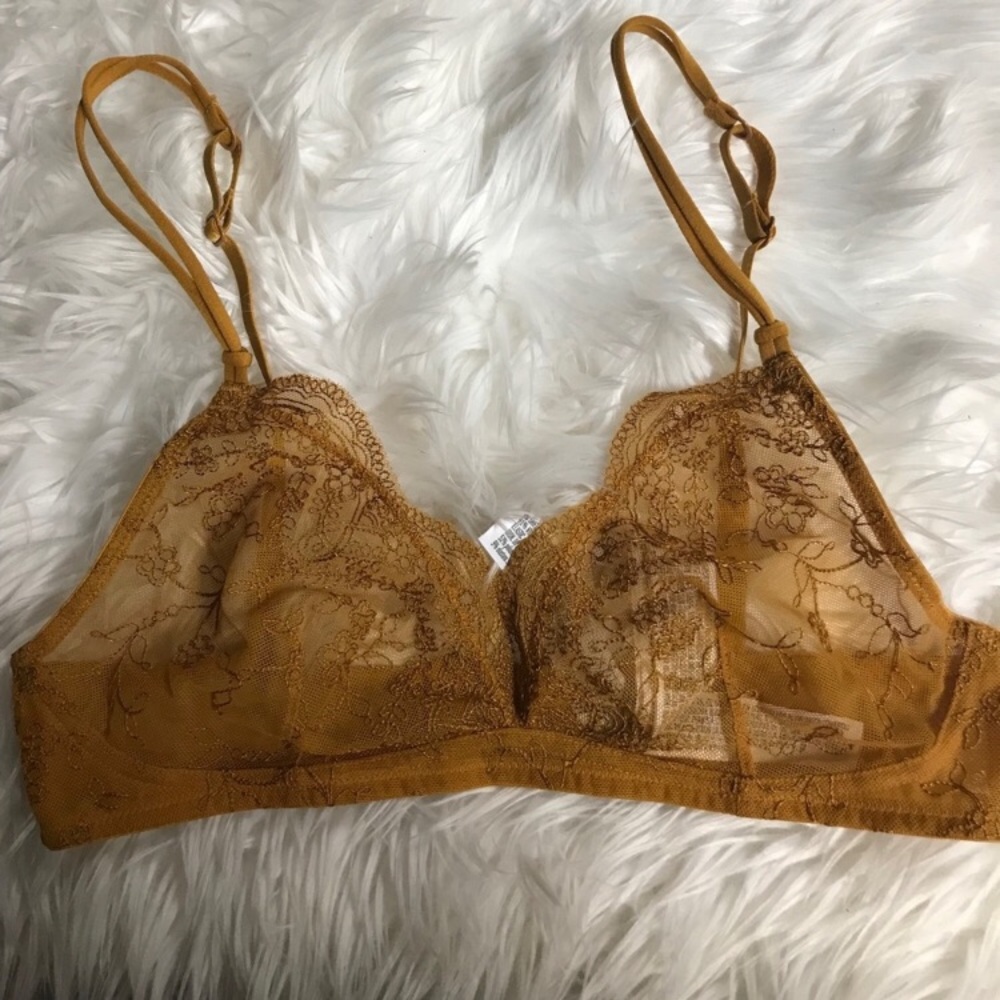 Forever 21 Yellow Laced Bralette